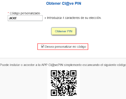 Obtención Cl@ve PIN