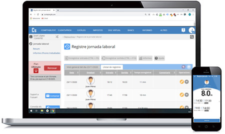 Registrar jornada laboral online