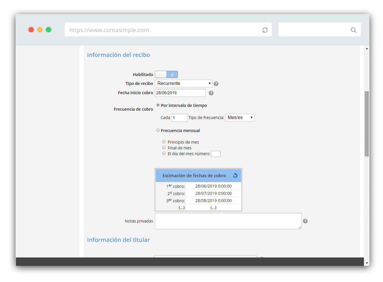 Programa para crear recibos y remesas bancarias