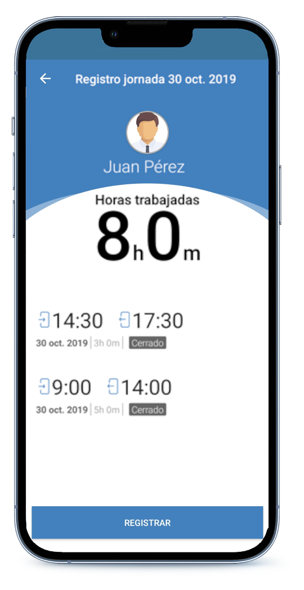 App ios registro jornada laboral