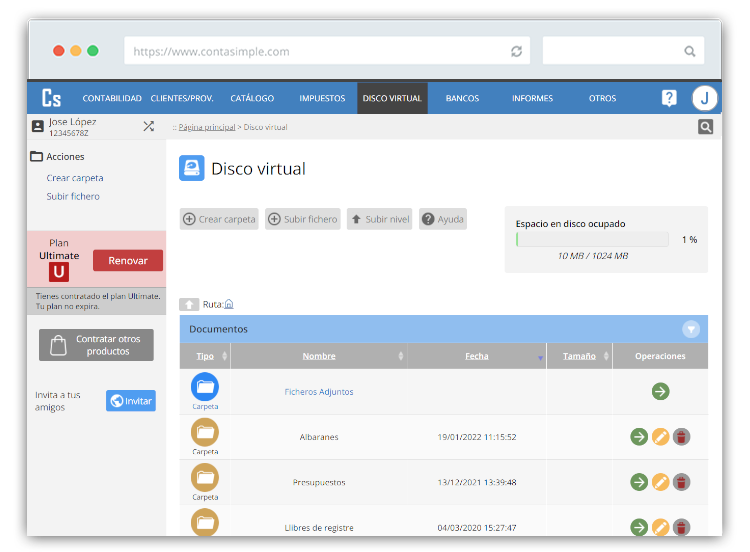 Gestión documental en Contasimple