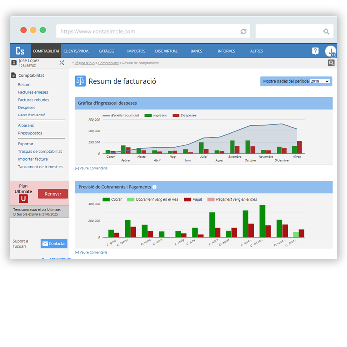 Gestionar comptabilitat al núvol