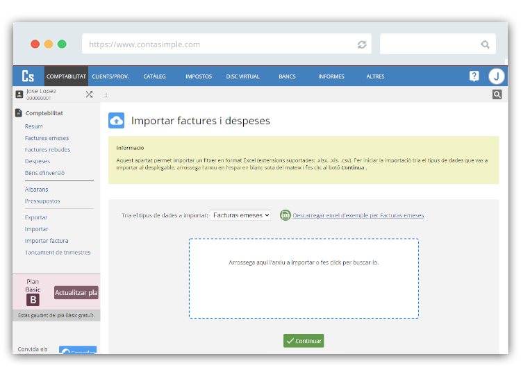 Icona exportació factura