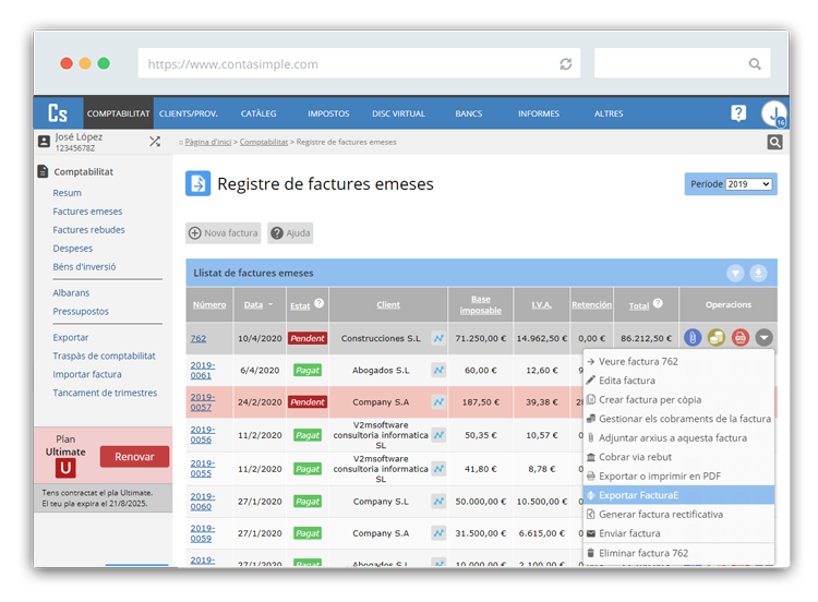 Crea la teva factura amb Contasimple