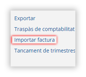 Importar factura al núvol