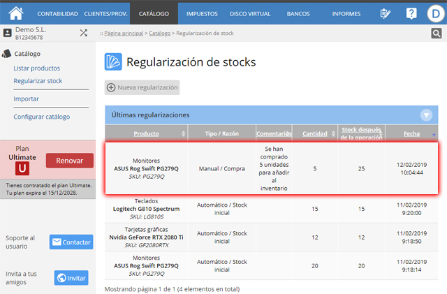 Nueva regularización manual