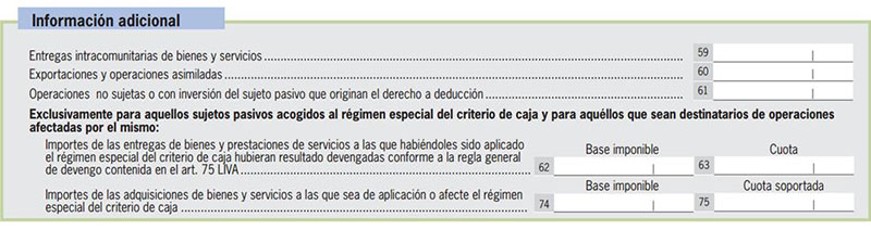 Modelo 303 - Sección Información Adicional