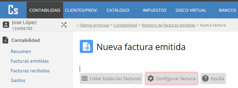 Nota añadida a tu  factura de Contasimple