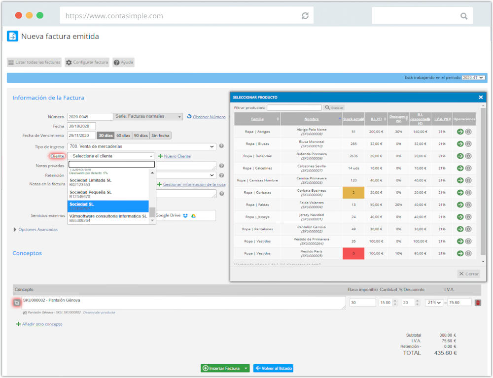 ERP Facturación