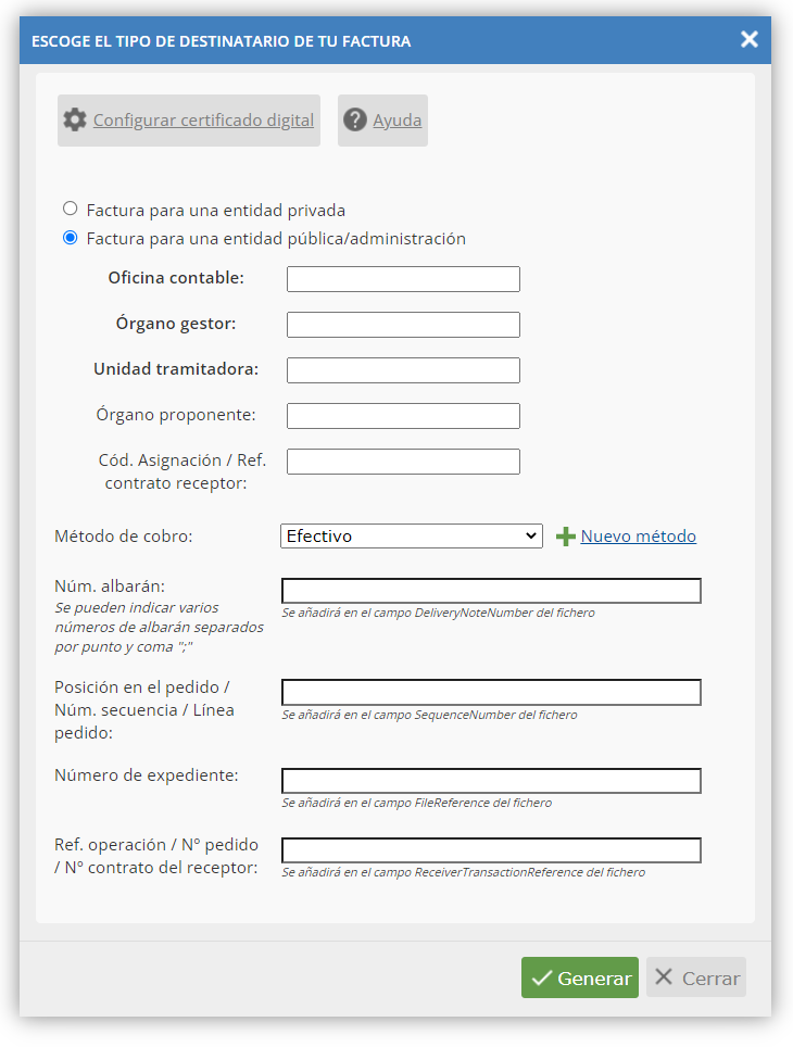 Crear tus facturas en el software de facturación de Contasimple