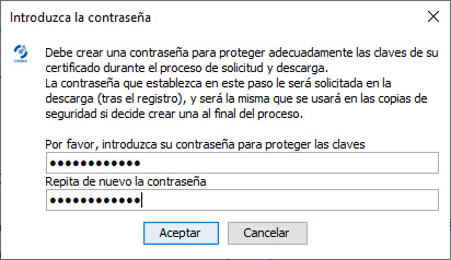 Contraseña certificado electrónico