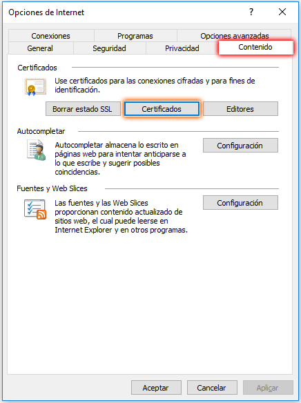 Comprobación certificado en IE