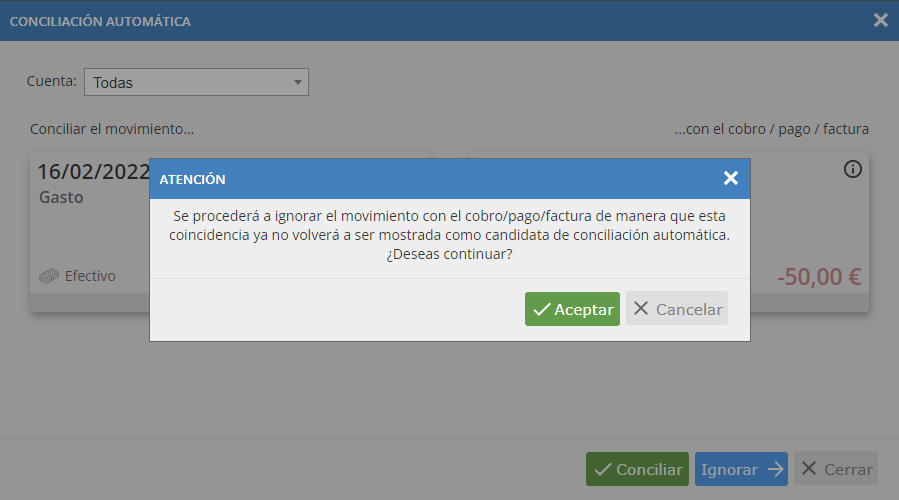 Conciliacion automática