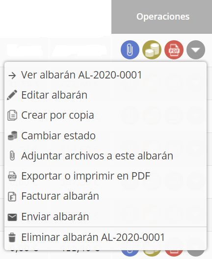 Descargar albarán