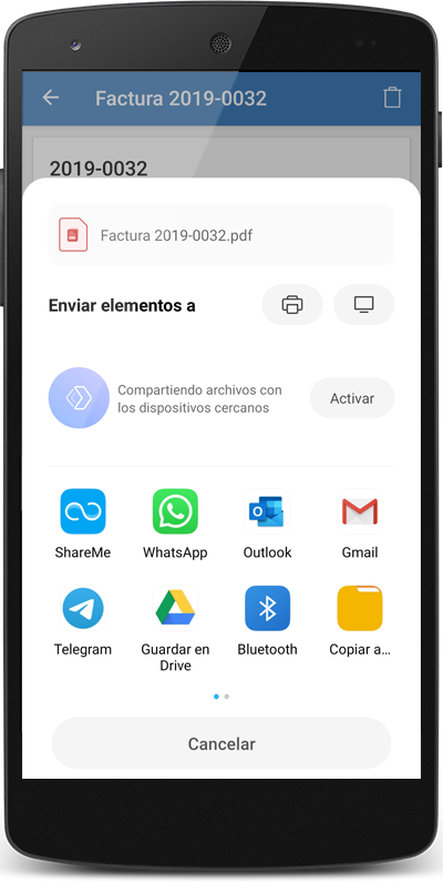 Emite facturas en la App de facturación.