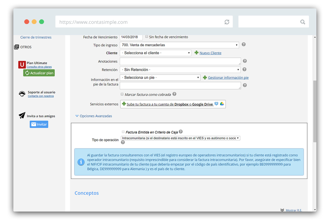 Sistema VIES de validación intracomunitaria