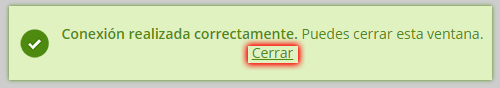 Autorización realizada correctamente