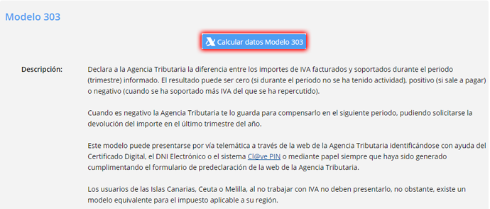 Calcular datos modelo IVA 303