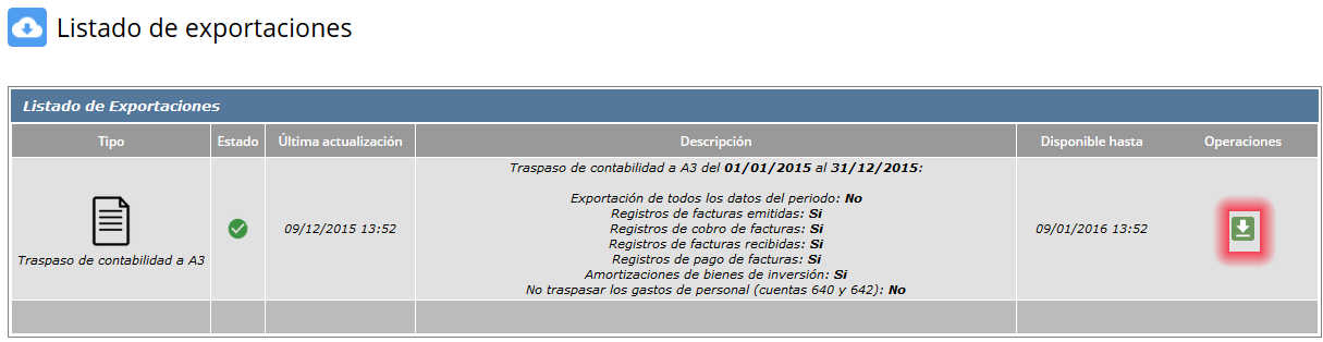 Botón de acceso a descarga