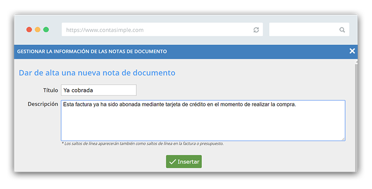 Cómo gestionar notas de factura de tienda