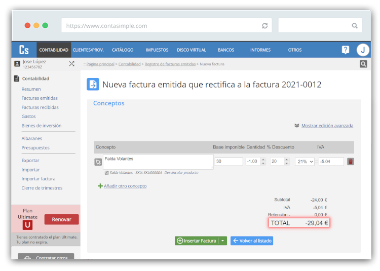 Genera Facturas Rectificativas Con Contasimple