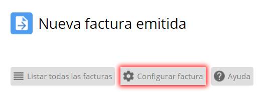 Configurar factura Contasimple