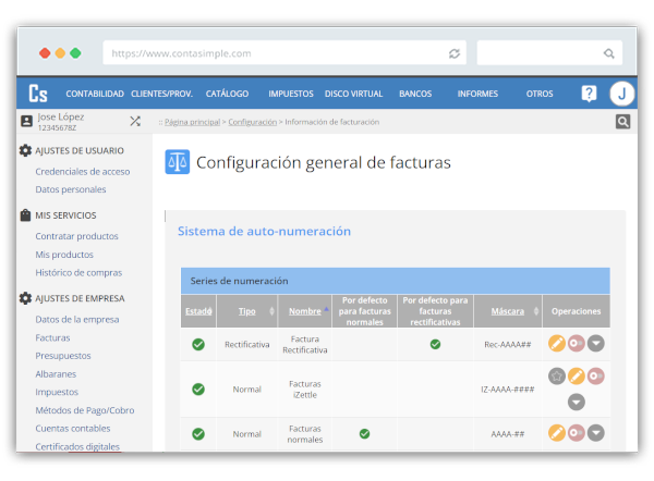 Numeració de factures