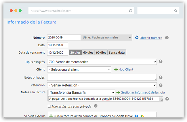 Nota per a factura d'advocat