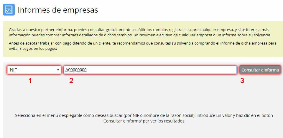 Búsqueda de empresa por NIF