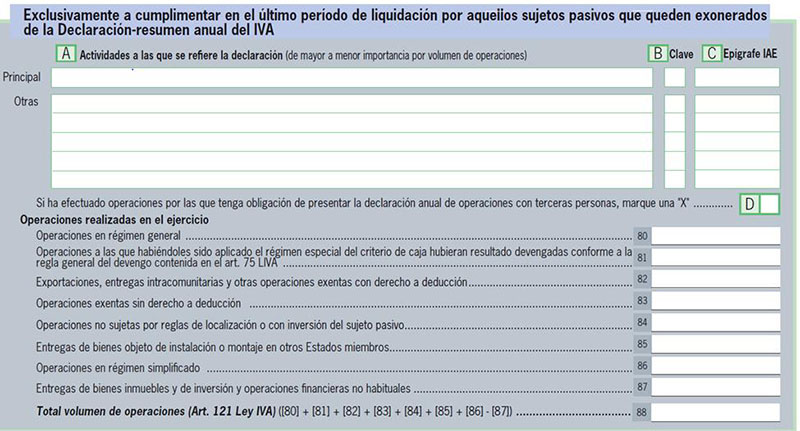 Modelo 303 - Sección Exonerados Modelo 390