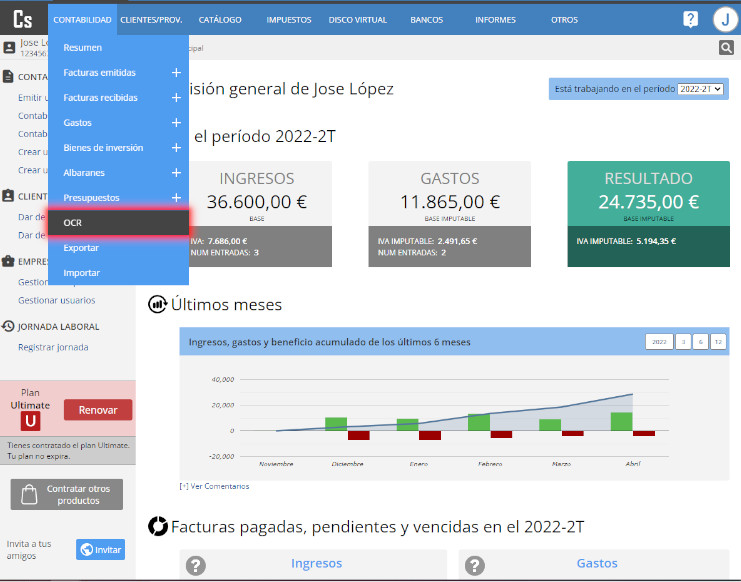 OCR en Contasimple web