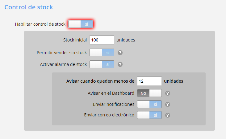 Control de stock
