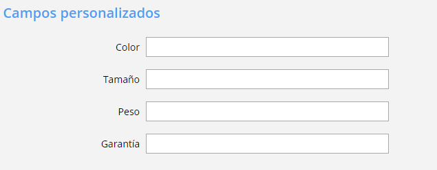 Campos personalizados