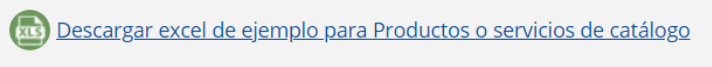 Descargar excel de ejemplo para importar productos