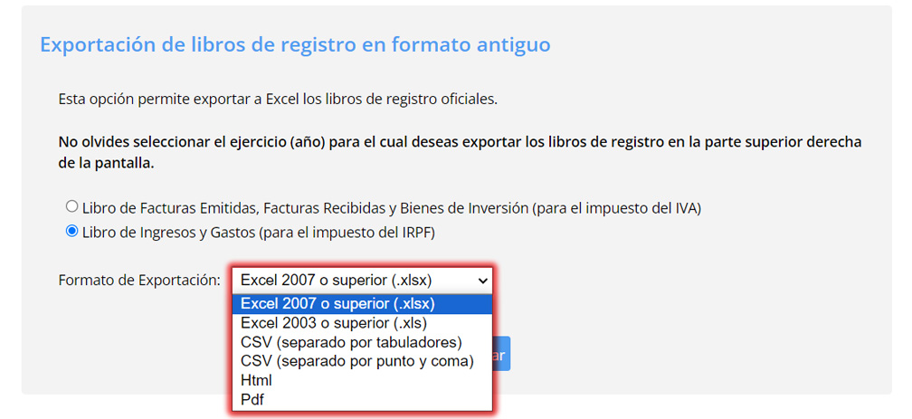 Configura tu región fiscal