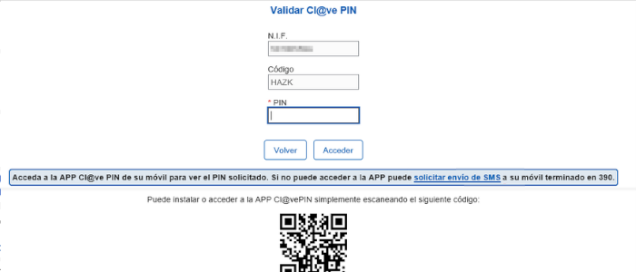 Obtención Cl@ve PIN APP