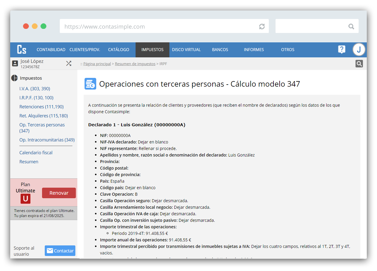 Modelo 347 Operaciones con terceras personas