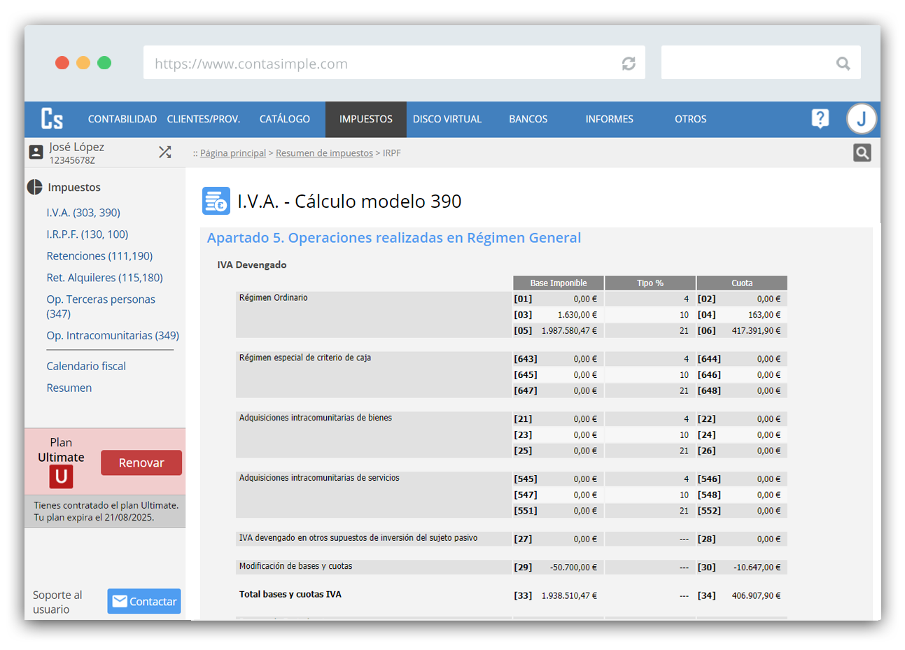 Modelo 390 IVA anual