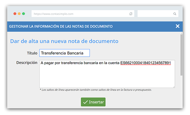 Cómo gestionar notas de factura